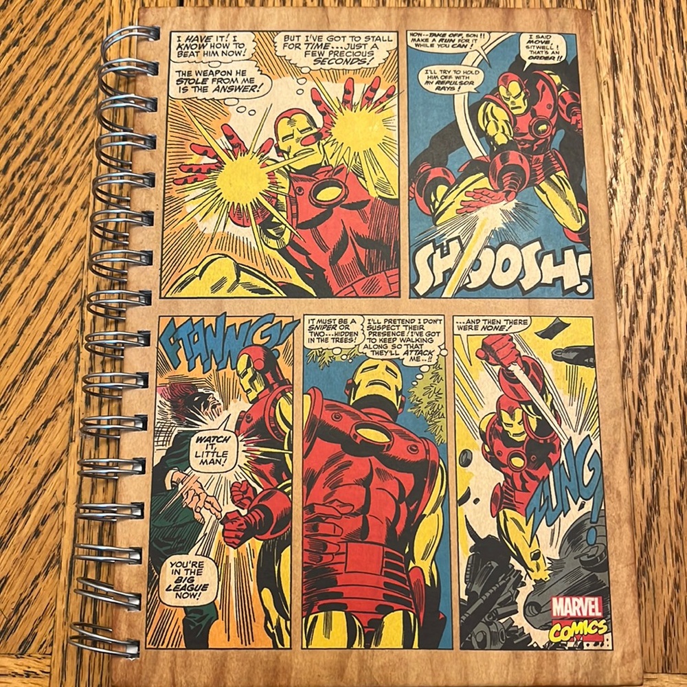 classic Iron Man comic book cover marvel notebook